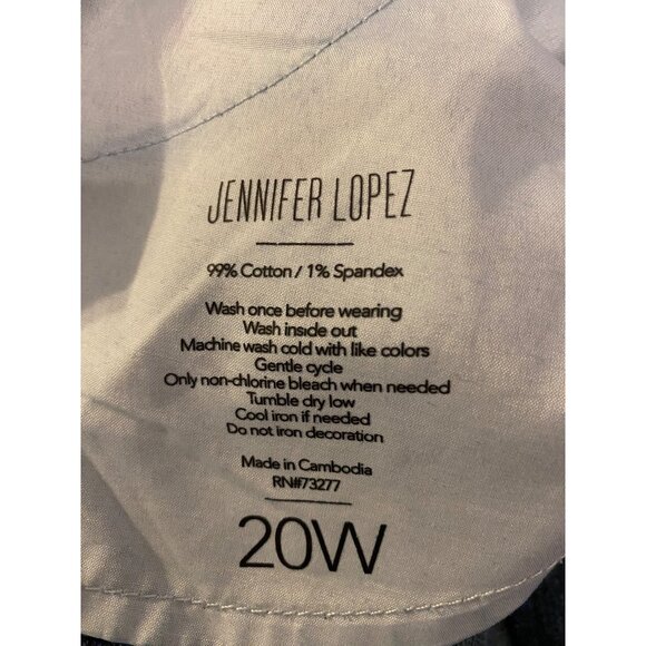 Jennifer Lopez Jeans Distressed Blue Denim Size 20W - Picture 3 of 10